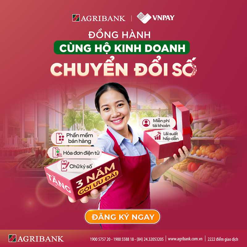Agribank đồng hành cùng hộ kinh doanh chuyển đổi số, nâng cao hiệu quả kinh doanh